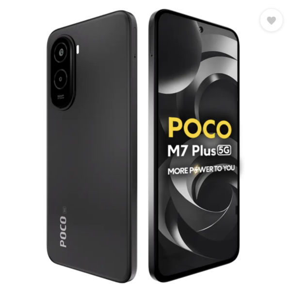 POCO M7 Plus 5G (Black, 128 GB)  (6 GB RAM)